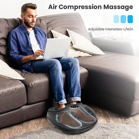 PharmaFoot Shiatsu Foot Massager with Heat, 3 Intensities & Remote