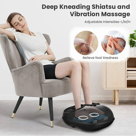 PharmaFoot Shiatsu Foot Massager with Heat, 3 Intensities & Remote