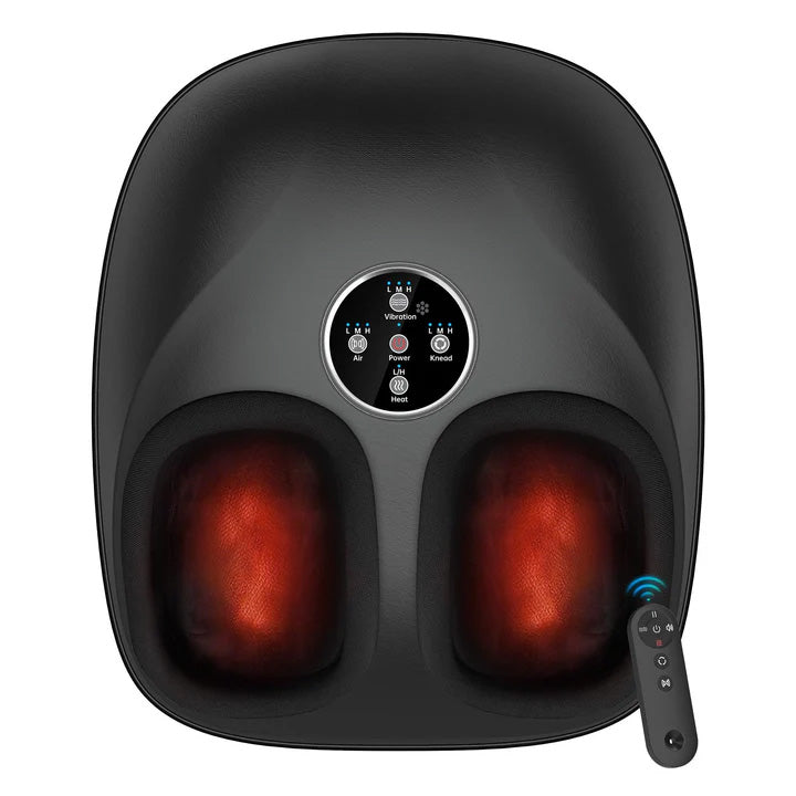 PharmaFoot Shiatsu Foot Massager with Heat, 3 Intensities & Remote