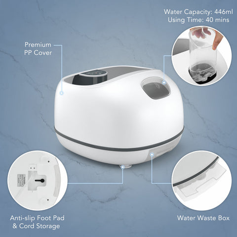 Steam Foot Spa Bath Massager with Customizable Heating - NEW