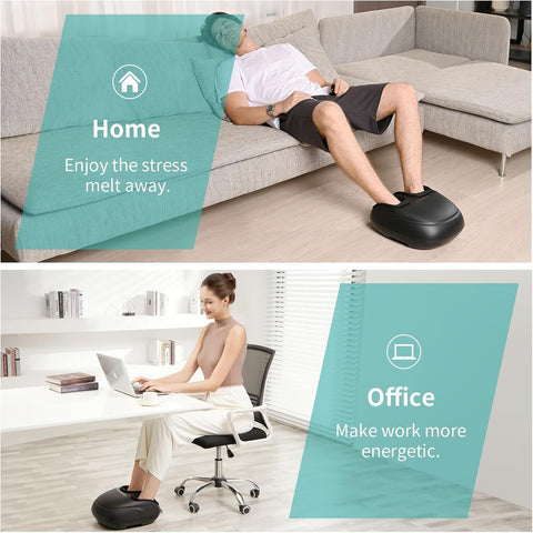 PHARMAFOOT Foot Massager with Heat, Deep Tissue Kneading and Remote