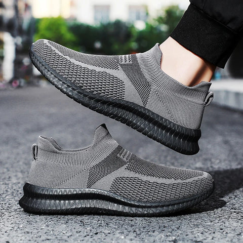 Men's Lightweight Breathable Mesh Slip-On Walking Shoes