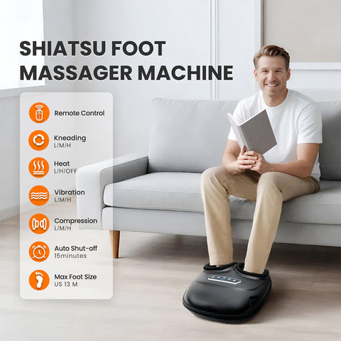 PharmaFoot Electric Foot Massager – Heated, Kneading, Compression