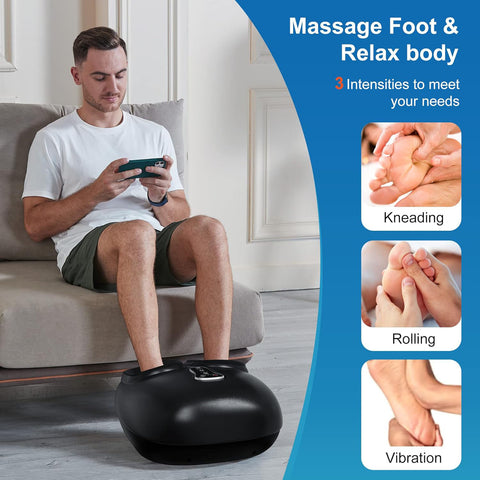 PharmaFoot Foot Massager Machine with Heat, Multi-Level Settings