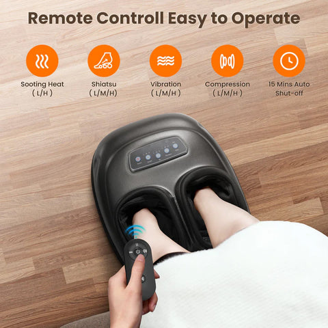 PharmaFoot Electric Foot Massager – Heated, Kneading, Compression