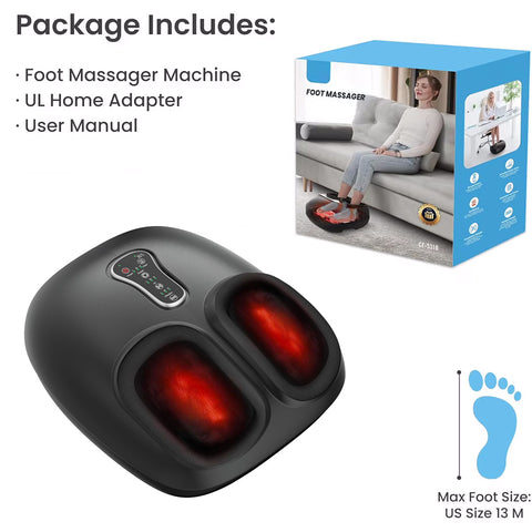 PharmaFoot Foot Massager Machine with Heat, Multi-Level Settings