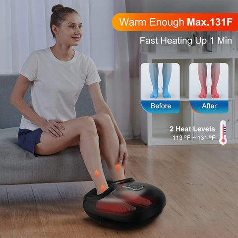 PharmaFoot Foot Massager Machine with Heat, Multi-Level Settings