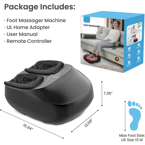 PharmaFoot Foot Massager Machine with Heat and Remote